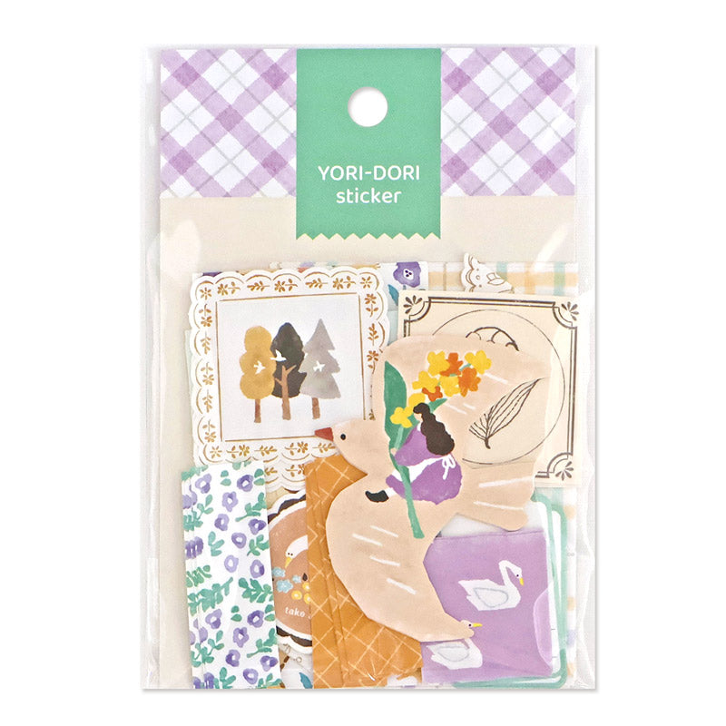 Mind Wave Yori-Dori Stickers - Riding on a Bird's Back