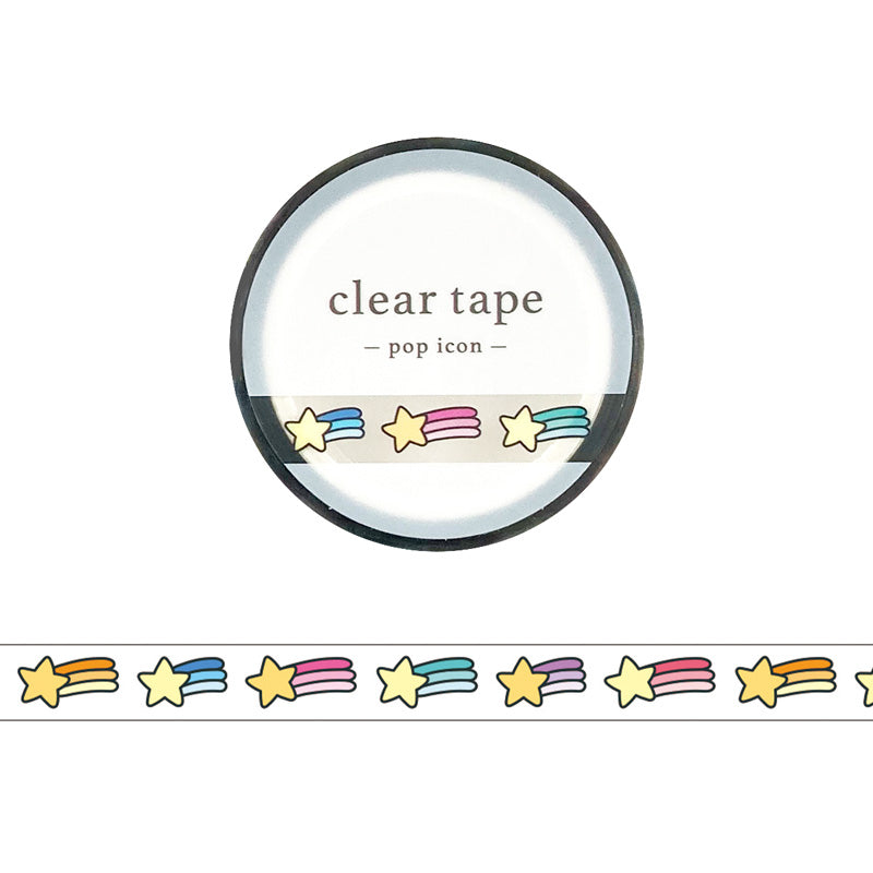 Mind Wave Clear Masking Tape - Pop Icon - Star