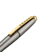 Edge Sonic Titanium Lacquer with Gold PVD Rollerball Pen Closed