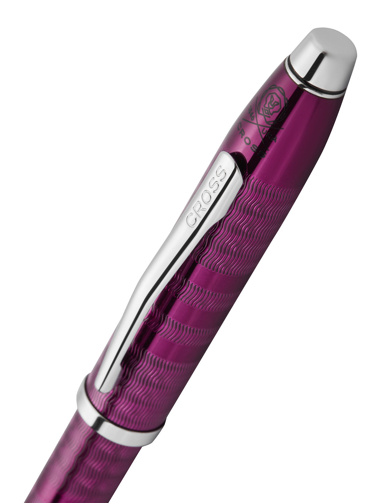 Century II Midnight Plum Rollerball Pen - cap detail