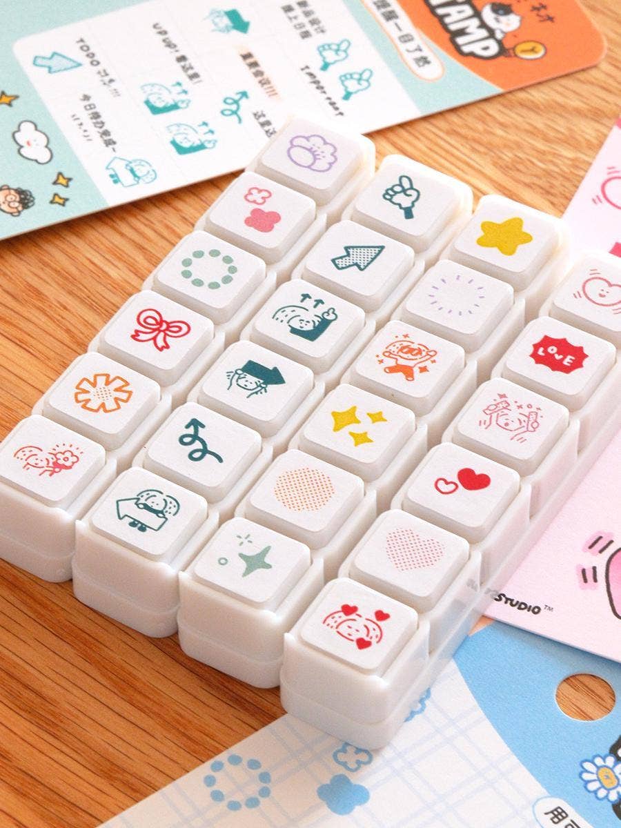 RiN! Studio Mini 6-in-1 Stamp - Flower