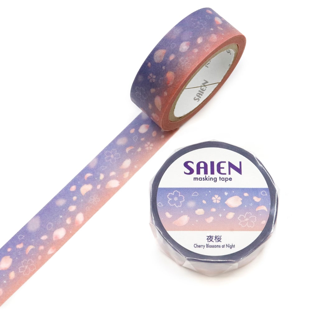 Kamiiso Washi Tape - Cherry Blossoms at Night
