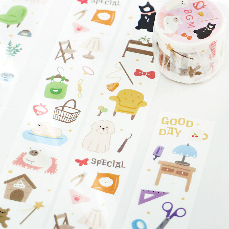 BGM Washi Tape - Open Today - Pets (Special Edition)