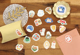 Furukawashiko Flake Stickers - Knitting Bear