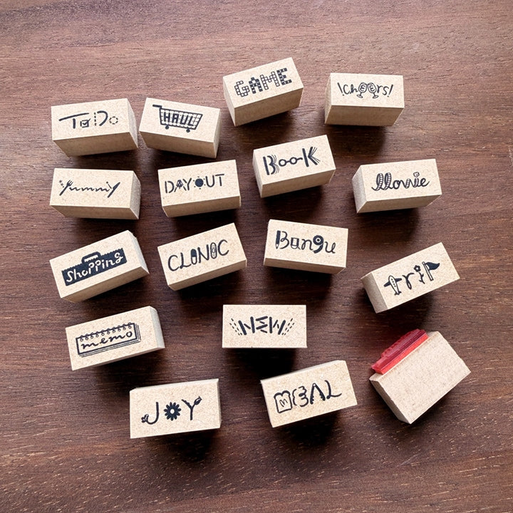 Stamp Marché Planner Stamps - Typographic Headline Stamps