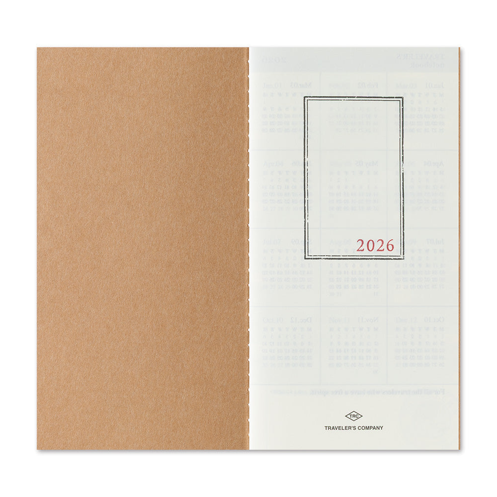 Traveler's Monthly Diary - Regular Size