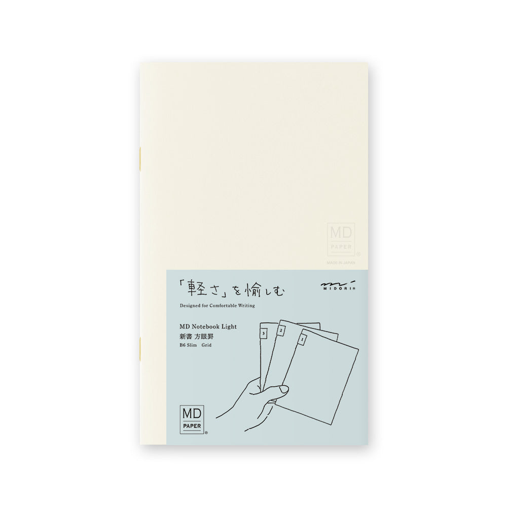 Midori MD Notebook Light - B6 Slim - Grid (3 PCS)