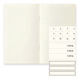 Midori MD Notebook Light - B6 Slim - Grid (3 PCS)