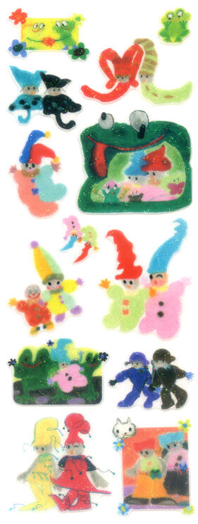 Okuyama & Co Transfer Stickers - UOU CUTE Sparkly Clowns
