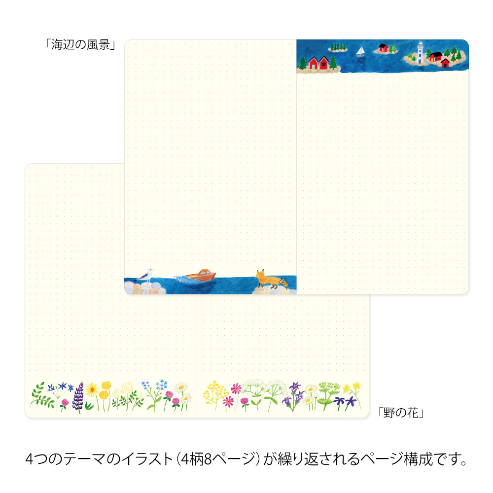 Midori Yuru Log Notebook B6 - Scandinavia
