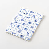 Midori Yuru Log Notebook B6 - Blue Nordic