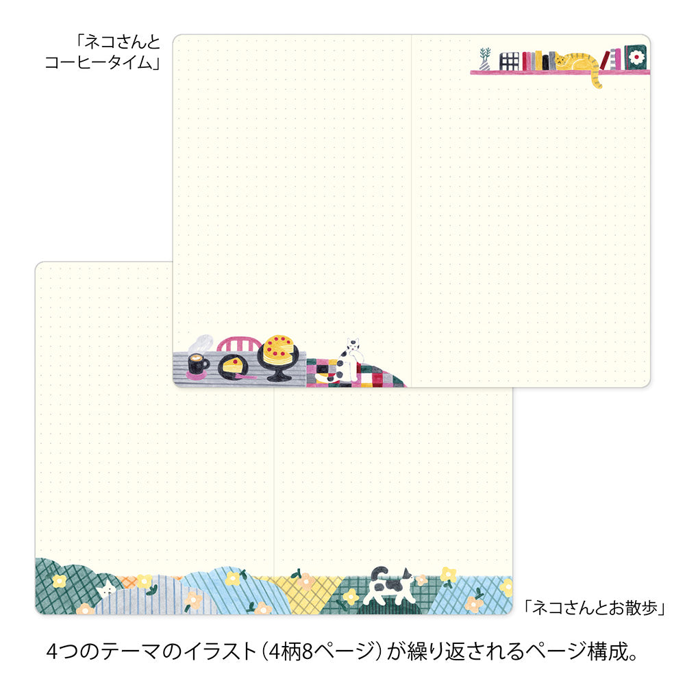 Midori Yuru Log Notebook B6 - Cat A