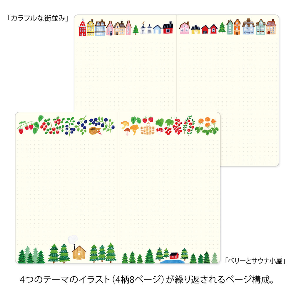 Midori Yuru Log Notebook B6 - Scandinavia A