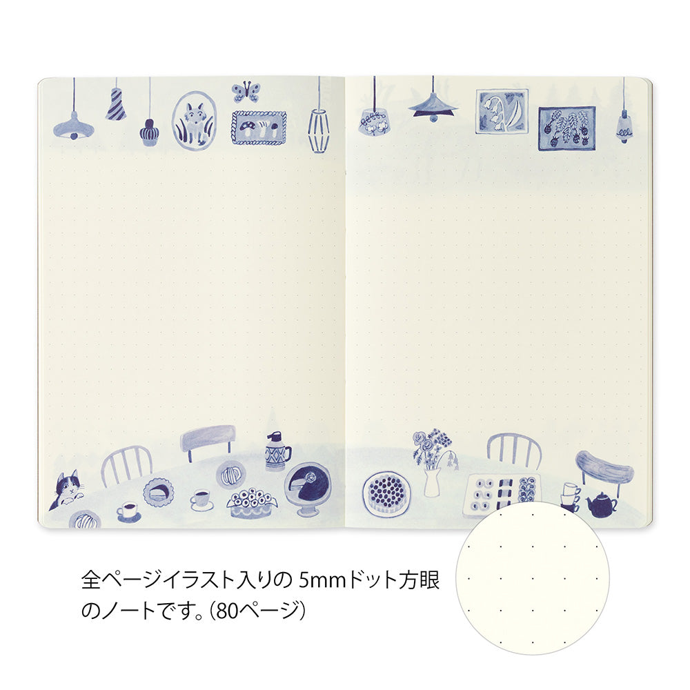 Midori Yuru Log Notebook B6 - Blue Nordic A