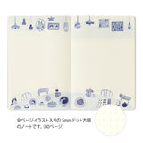 Midori Yuru Log Notebook B6 - Blue Nordic A