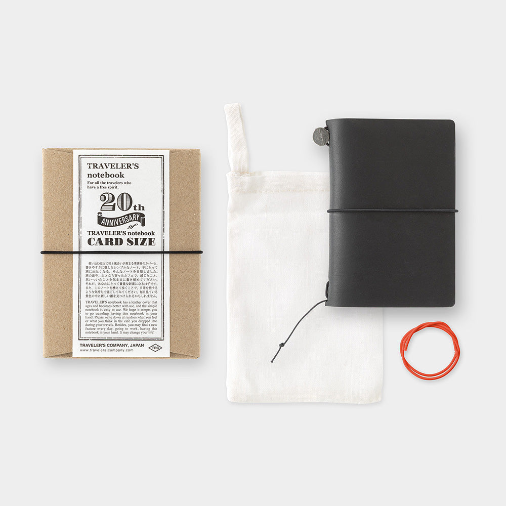 Traveler's Notebook - Card Size - 20th Anniversary Set - Black