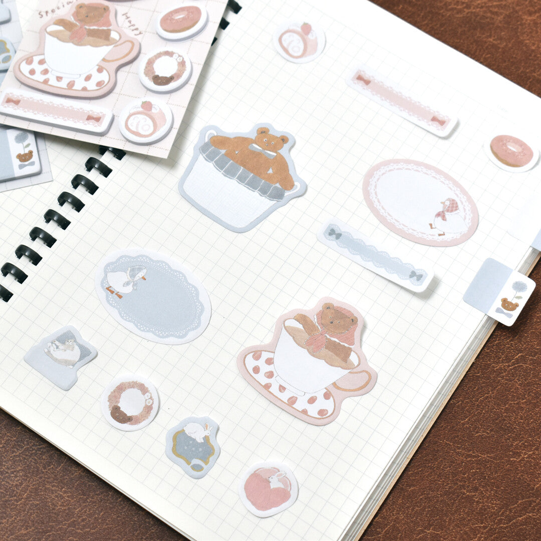 Papier Platz Tobimatsu Shoichiro Gold Foil Flake Stickers - Pink Favorite