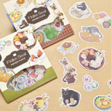 Papier Platz Natsunoka Flake Stickers - Cat Café