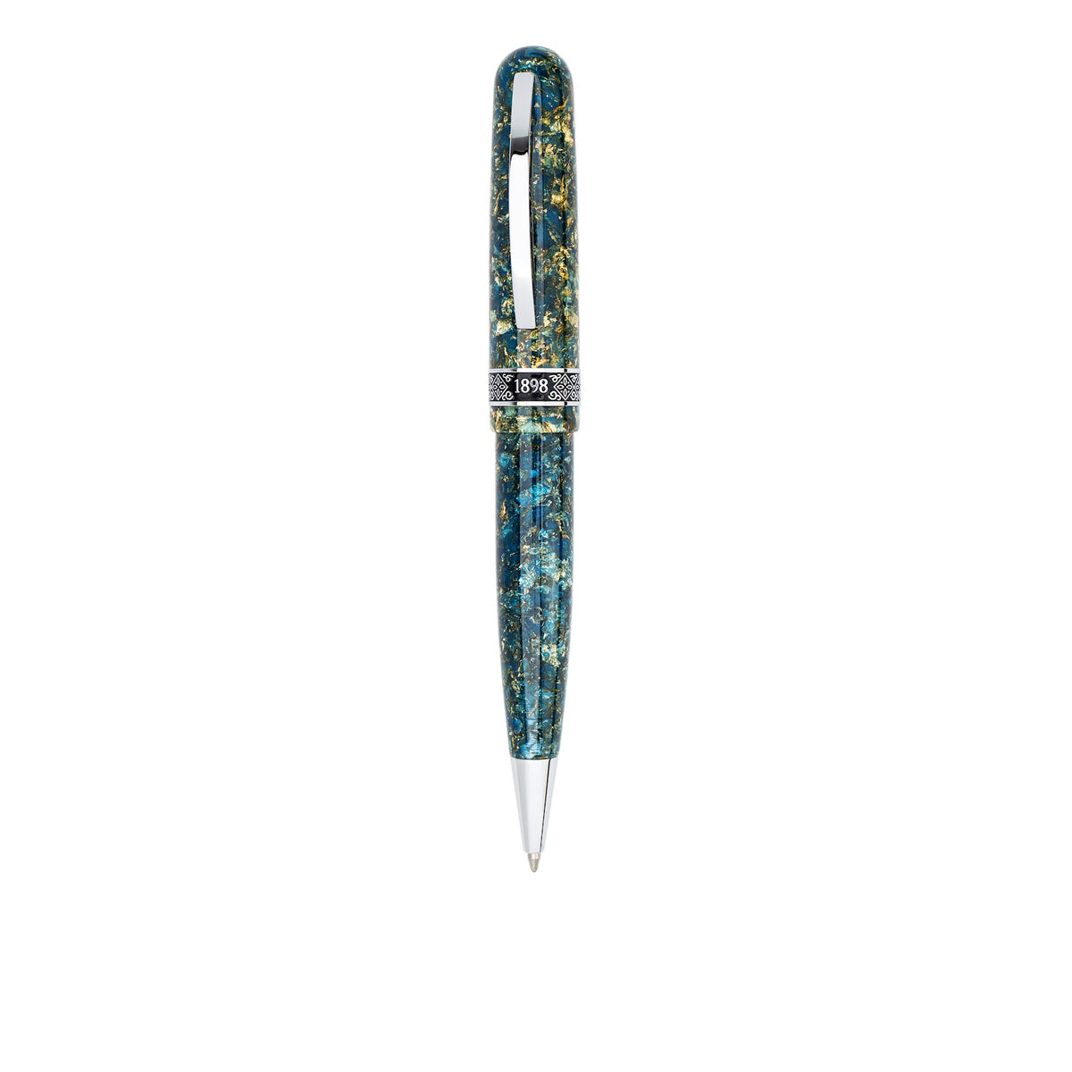 Conklin 1898 Solaris Ballpoint Pen - Blue w/ Chrome Trim