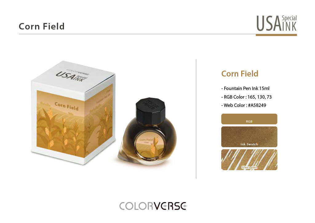 Colorverse USA Corn Field (Iowa) - 15ml Bottled Ink