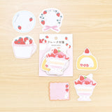 Papier Platz Flake Sticky Notes - Rabbit Strawberry Sweets