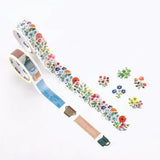 Bande Washi Tape Sticker Rolls - Set of 2 - kalo - Flower Garden
