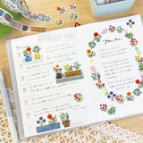 Bande Washi Tape Sticker Rolls - Set of 2 - kalo - Flower Garden