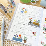 Bande Washi Tape Sticker Rolls - Set of 2 - kalo - Flower Garden