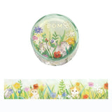 BGM Washi Tape - Flowers & Cats - Late Afternoon Kitty