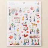 Hyogensha Cozyca Aiko Fukawa Sticker Sheet - Rabbit Garden