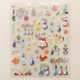 Hyogensha Cozyca Aiko Fukawa Sticker Sheet - Rabbit Garden
