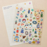 Hyogensha Cozyca Aiko Fukawa Sticker Sheet - Cats and Buttons