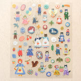 Hyogensha Cozyca Aiko Fukawa Sticker Sheet - Cats and Buttons