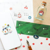 Hyogensha Cozyca Aiko Fukawa Sticker Sheet - Cats and Buttons