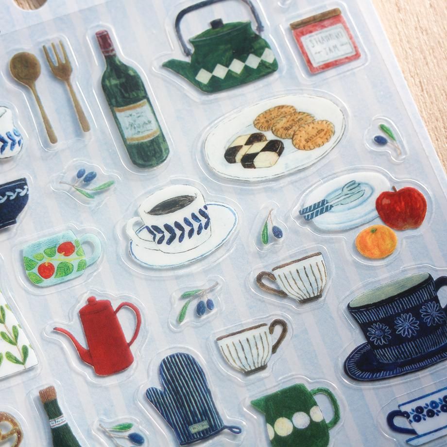 Hyogensha Cozyca Midori Asano Sticker Sheet - Kitchen