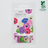 Bande Washi Tape Sticker Rolls - Purple Anemone Bouquet