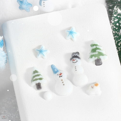 BGM Kyururun Sticker Sheet - Winter Limited - Snowman on a notebook