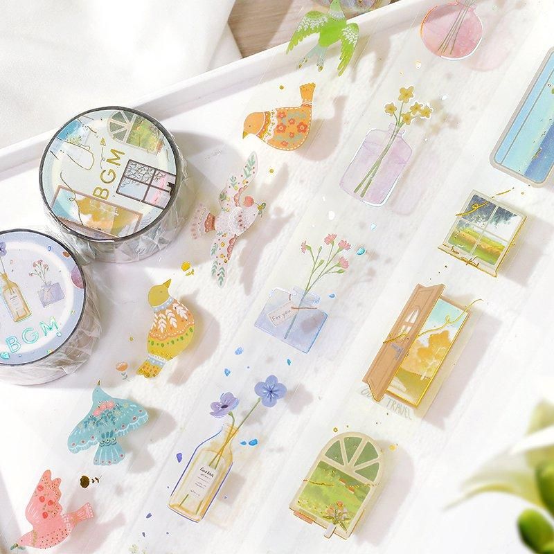 BGM Washi Tape - Clear Tape - Single Flower Vase