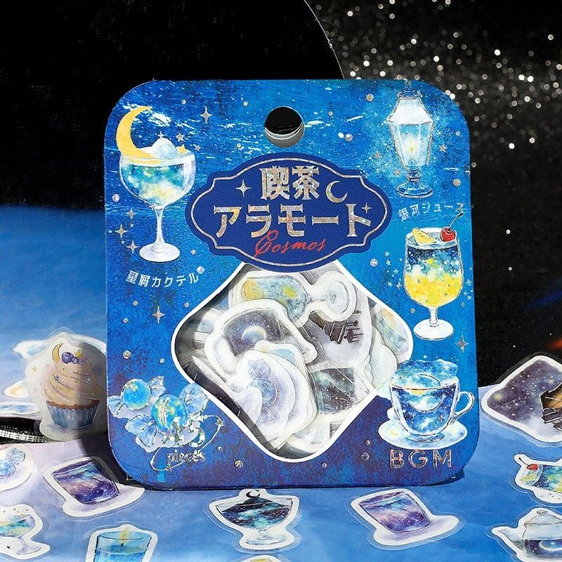 BGM Planner Sticker Flakes - Coffee a la mode - Stardust in the Deep Sea