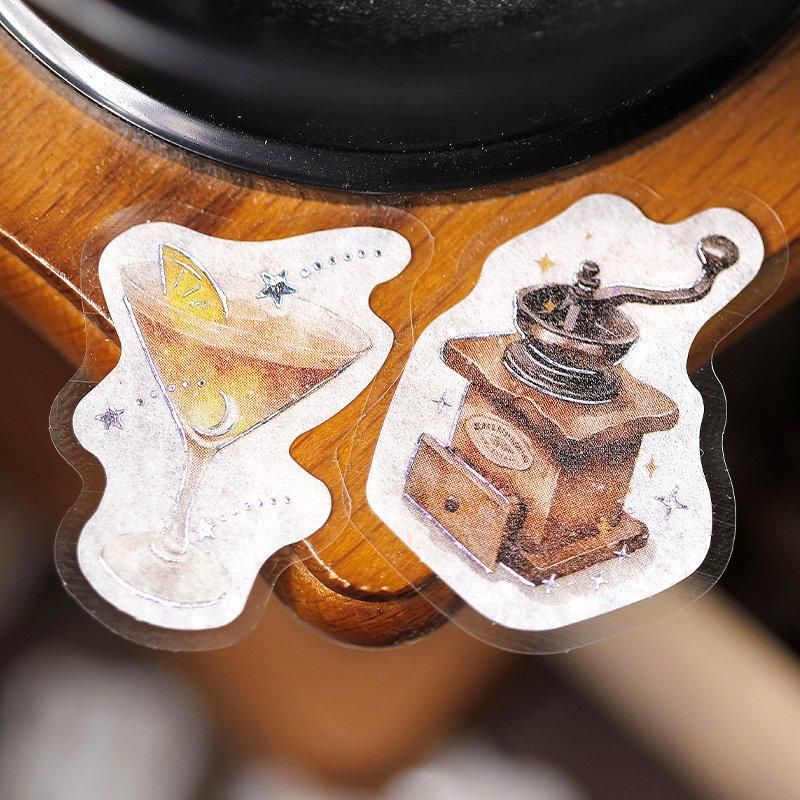 BGM Planner Sticker Flakes - Coffee a la mode - Starry Glow of Dusk