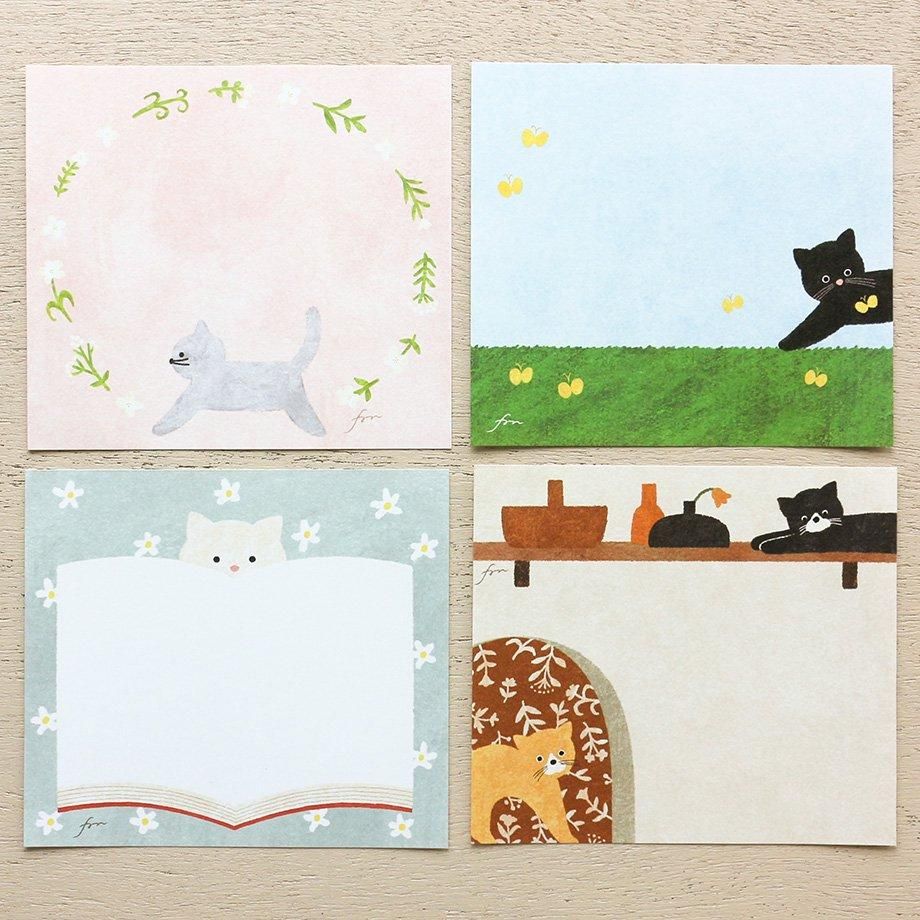 Hyogensha Cozyca Mariko Fukuoka Memo Pad - Meow