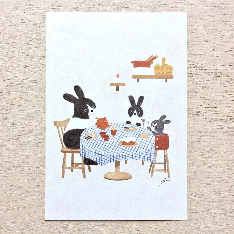 Hyogensha Cozyca Mariko Fukuoka Postcards - Tea Time