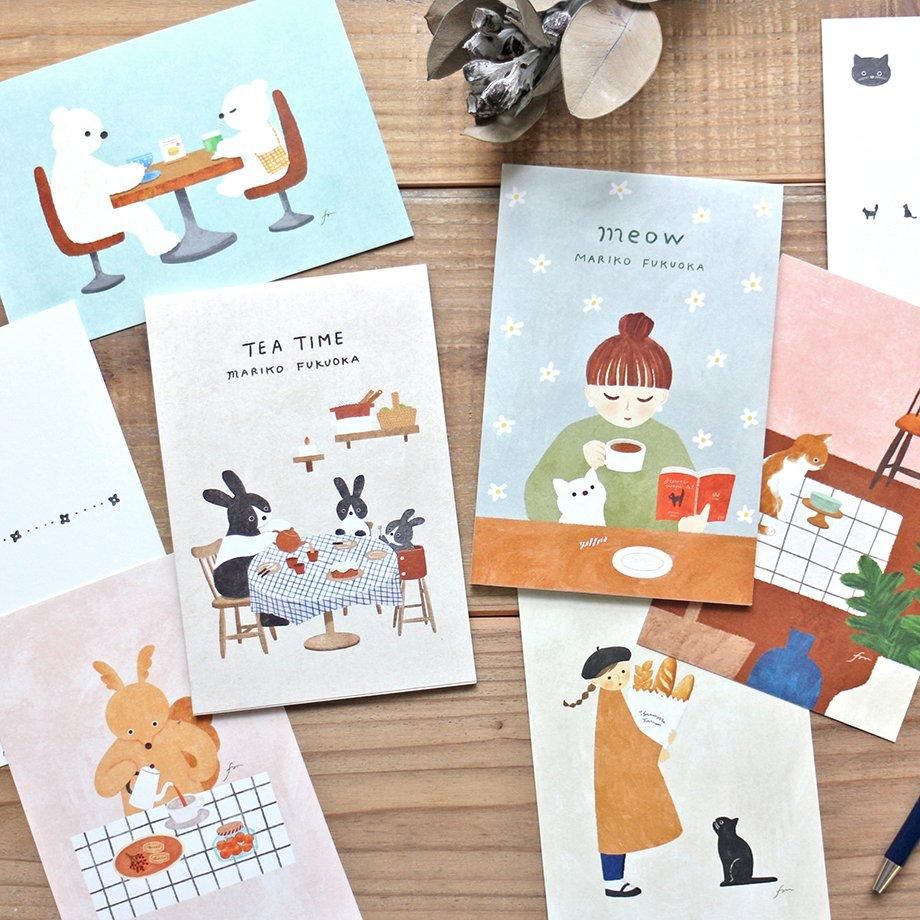 Hyogensha Cozyca Mariko Fukuoka Postcards - Meow