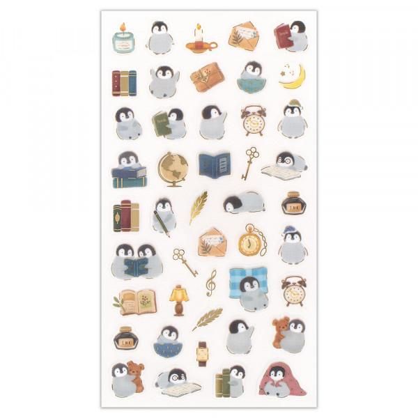 NB Large Clear Sticker - Chill Penguin