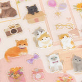 NB Large Clear Sticker - Chill Kitten