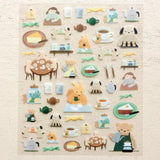 Hyogensha Cozyca Mariko Fukuoka Sticker Sheet - Tea Time