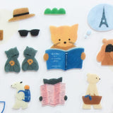 Hyogensha Cozyca Mariko Fukuoka Sticker Sheet - Let's Go on a Trip