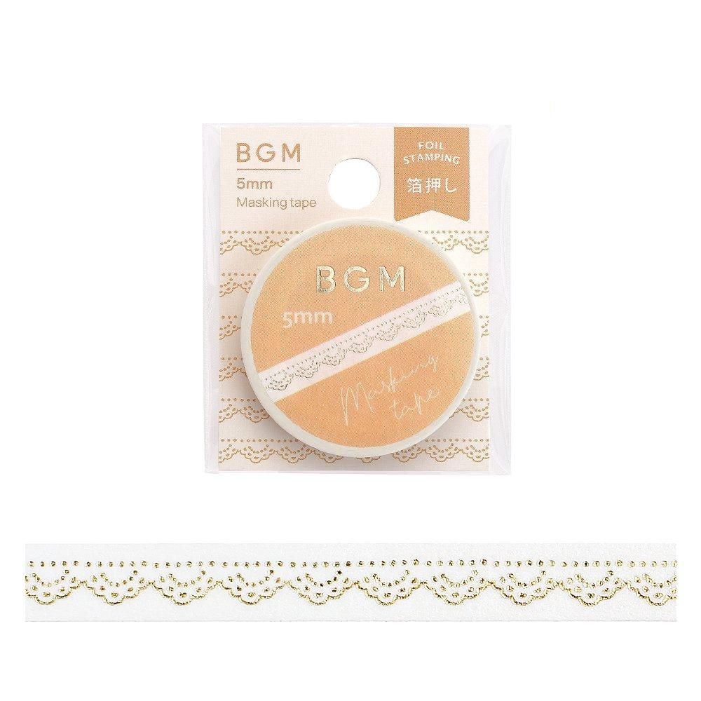 BGM Washi Tape - Life Foil Stamp - Gold Lace