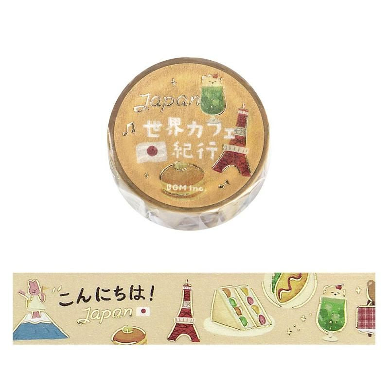 BGM Washi Tape - World Café Travel - Japan