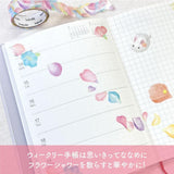 Bande Washi Tape Sticker Rolls - Flower Shower Pink